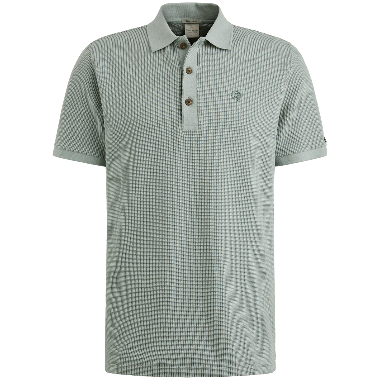 CAST IRON Polo shirt with waffle texture Gratis verzending en